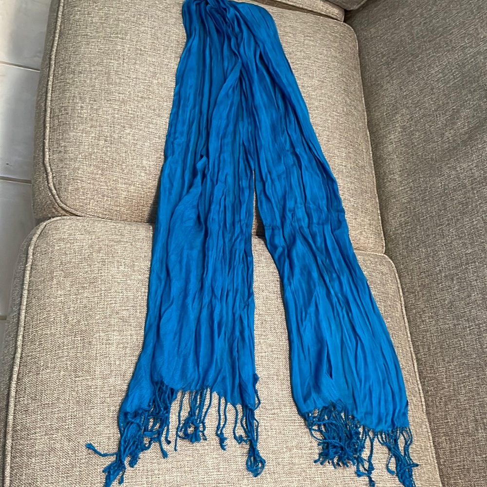 Brilliant blue scarf